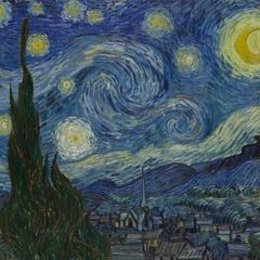 reproductie De sterrennacht van Vincent van Gogh